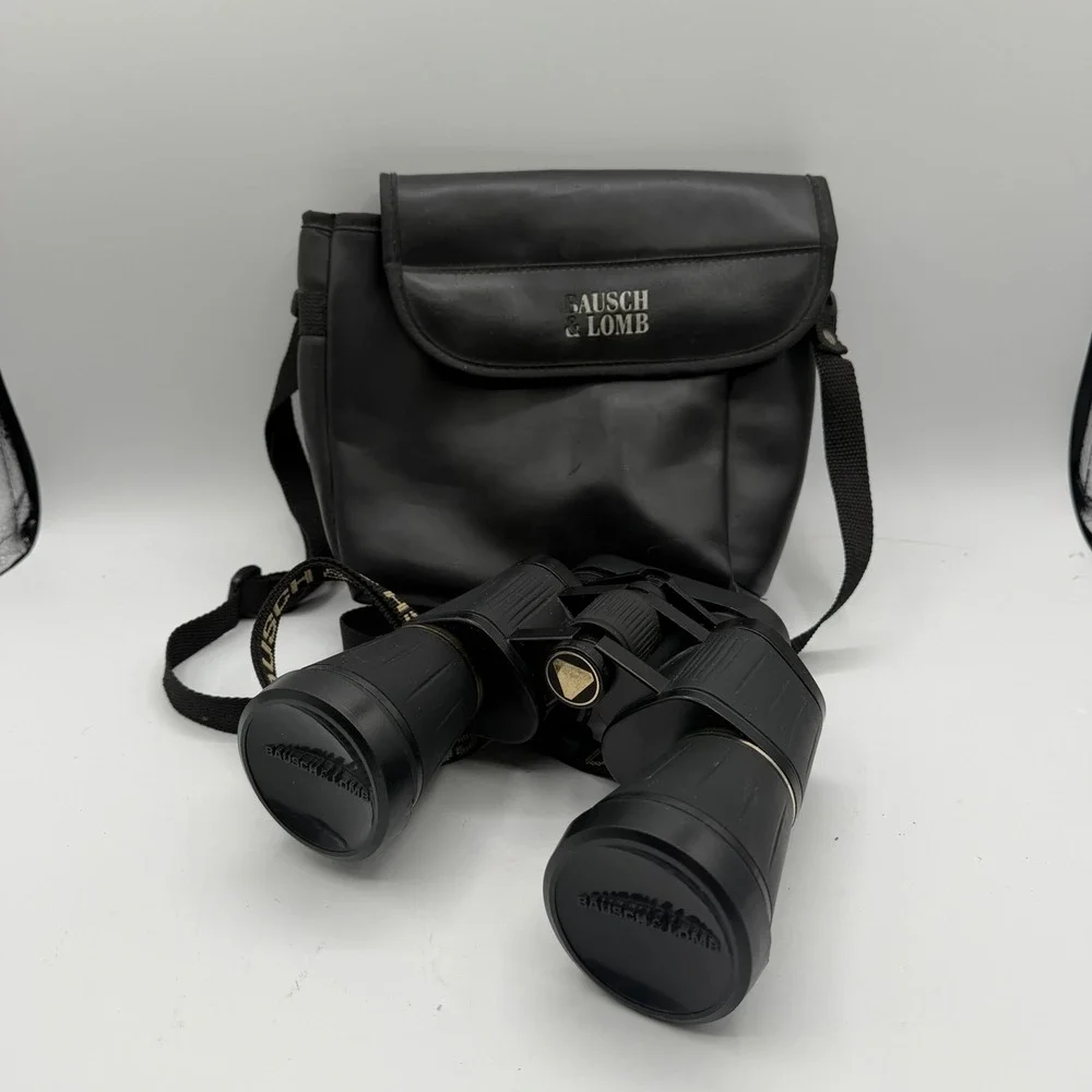 Vintage Bausch & Lomb Legacy 10x50 WA Binoculars Field 7.5° Black w/ Case